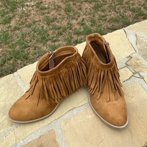 Soda Ankle Boots with Fringe worn a few times in Good Condition